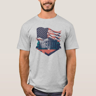 T-shirt Maison Blanche Patriotique, Rétro