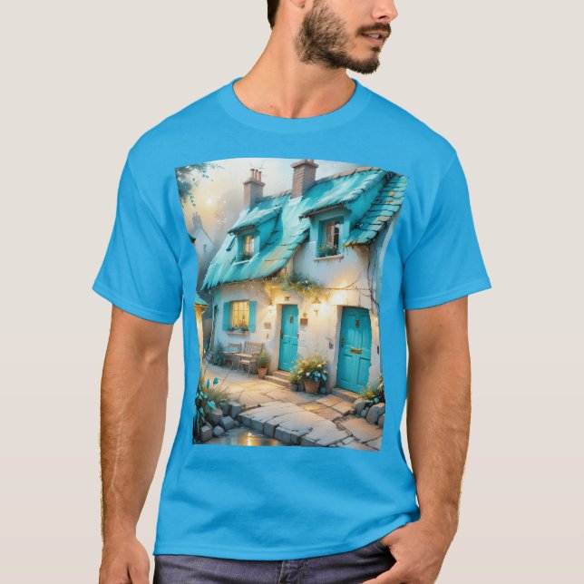 T-shirt Maison Bleue Vieux Imaginaire (Devant)
