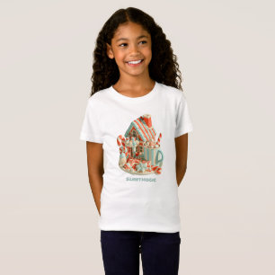 T-Shirt Maison de bonbons 3D Pastel Magie Sucrée