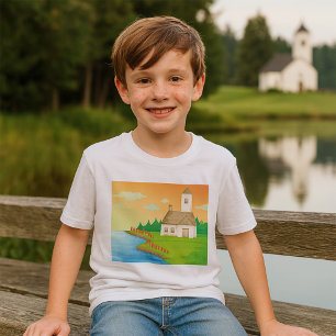 T-shirt Maison de campagne au bord du lac