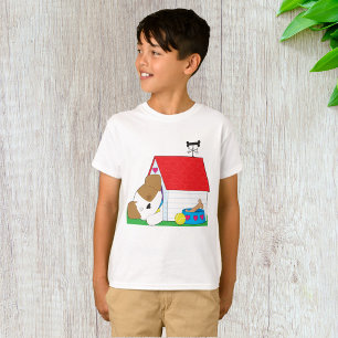 T-shirt Maison de Chien de Chiot Endormi Animal de Compagn