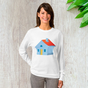 T-shirt Maison de dessin animé fantaisiste Maison colorée