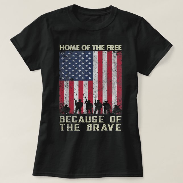 T-shirt Maison De La Liberté À Cause De La Brave Fla Améri (Design devant)