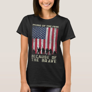 T-shirt Maison De La Liberté À Cause De La Brave Fla Améri
