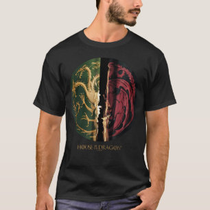 T-shirt Maison de l'emblème Vert vs Noir de la Maison Drag