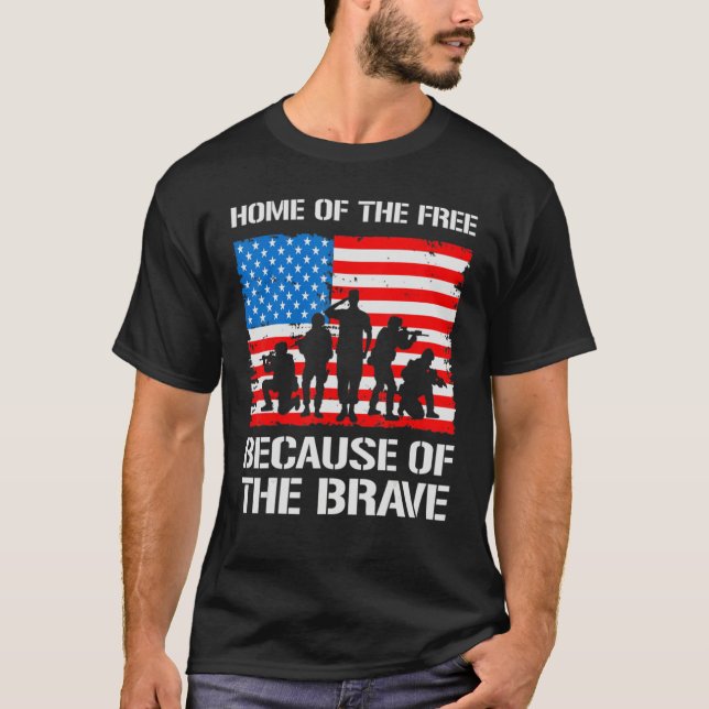 T-shirt Maison De Libre À Cause Du Courageux (Devant)