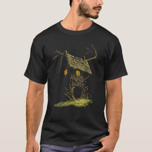 T-shirt Maison de marche sur les jambes de poulet folklore