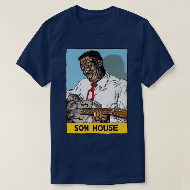 T-shirt Maison de musicien American Blues Son  (Design devant)