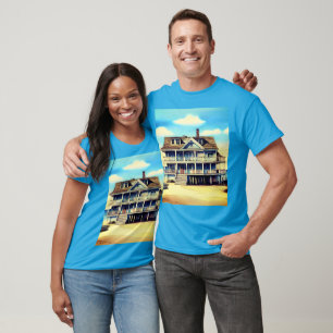 T-shirt Maison de plage sur le sable