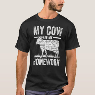 T-shirt Maison de vache Animaux de ferme école parente