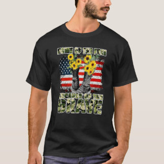 T-shirt Maison des Libres des Braves Drapeau Américain Vét