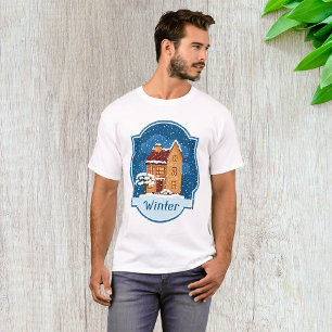 T-shirt Maison D'Hiver Dans La Neige