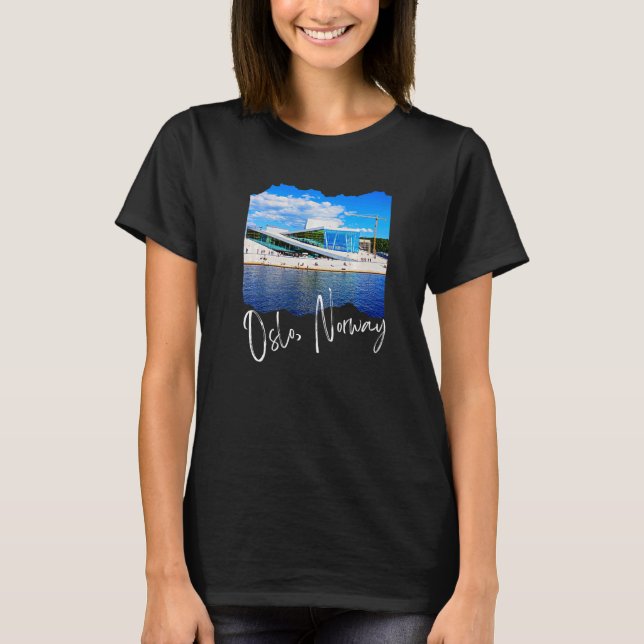 T-shirt Maison d'opéra d'Oslo Norvège (Devant)
