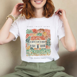 T-shirt Maison Douce Maison Thanksgiving Automne Maison Ge