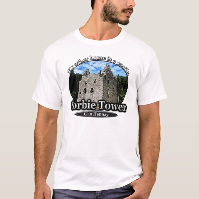 T-shirt Maison écossaise de château de tour de Hannay (Devant)