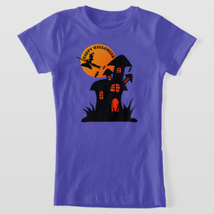 T-Shirt Maison éffrayante d'Halloween et sorcières