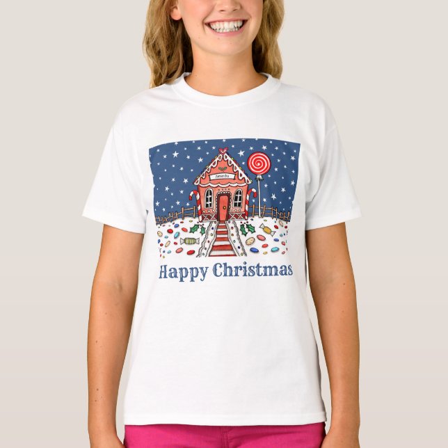 T-shirt maison en pain d'épice de Noël personnalis (Devant)