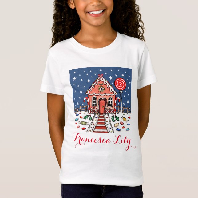 T-shirt maison en pain d'épice de Noël personnalis (Devant)