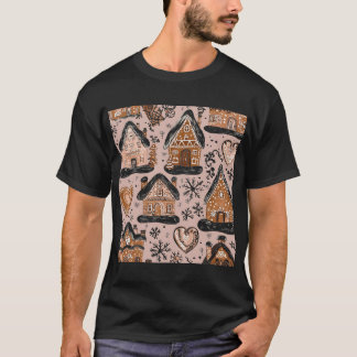 T-shirt Maison en pain d'épice vintage Design de Noël