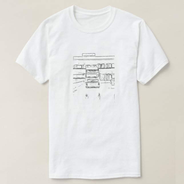T-shirt Maison et remorque (Design devant)