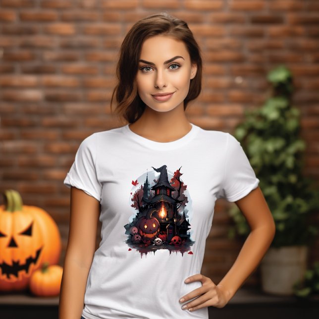 T-shirt Maison Hantée & Citrouilles Halloween (Créateur téléchargé)