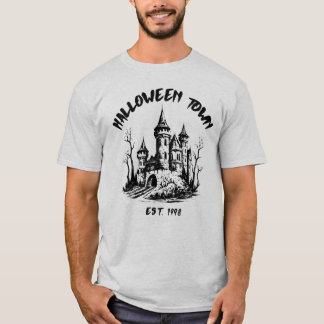 T-shirt Maison hantée de la ville d'Halloween - Vintage 19