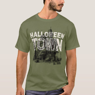 T-shirt Maison hantée de la ville d'Halloween - Vintage 19