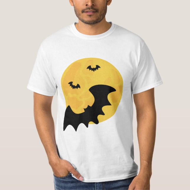 T-shirt Maison hantée d'Halloween orange effrayante (Devant)