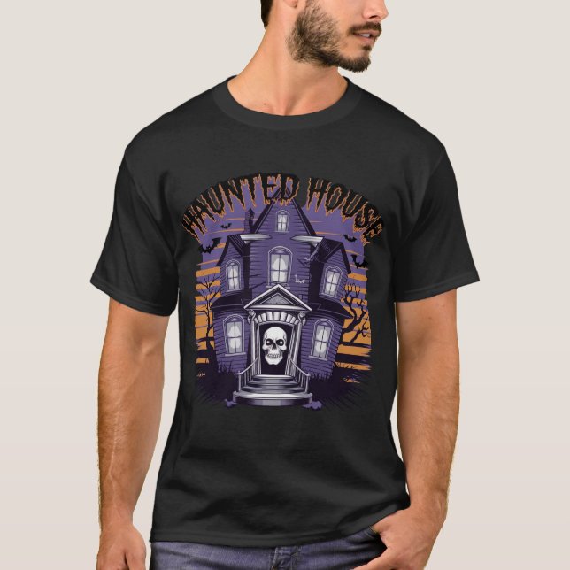 T-shirt Maison hantée éffrayante (Devant)