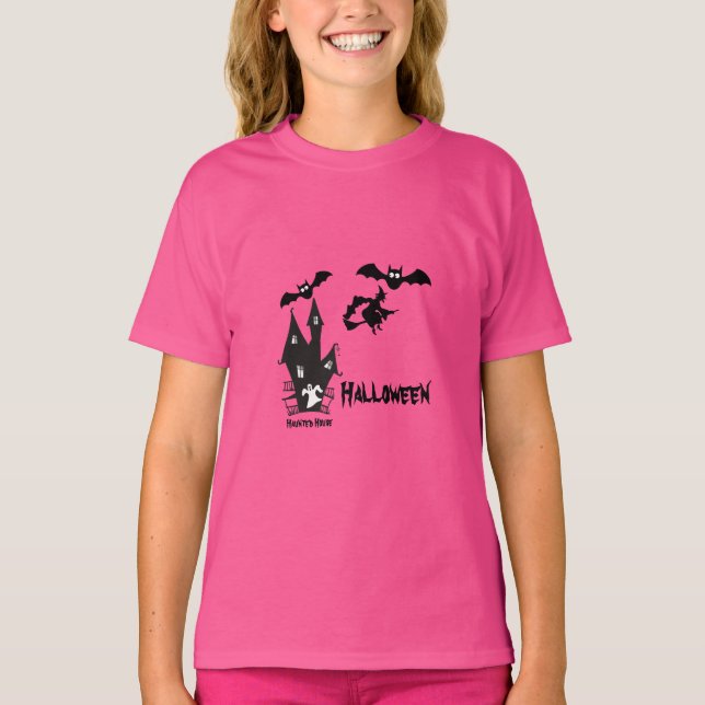 T-shirt Maison Hantée Épouvantable Halloween Enfants (Devant)
