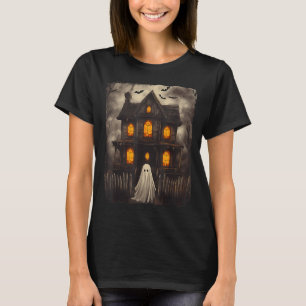 T-shirt Maison Hantée Fantôme Vintage Épouvantable Hallowe