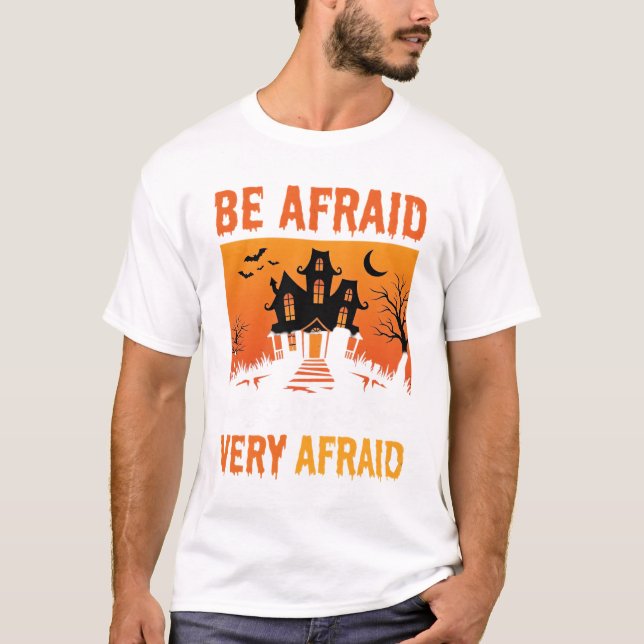 T-shirt Maison Hantée Halloween Soyez Effrayés (Devant)