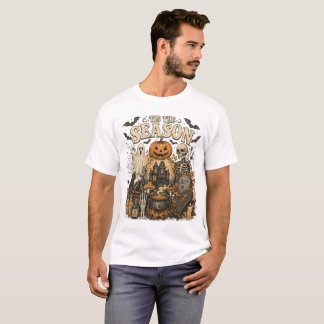 T-shirt Maison hantée Halloween vintage fantôme citrouille