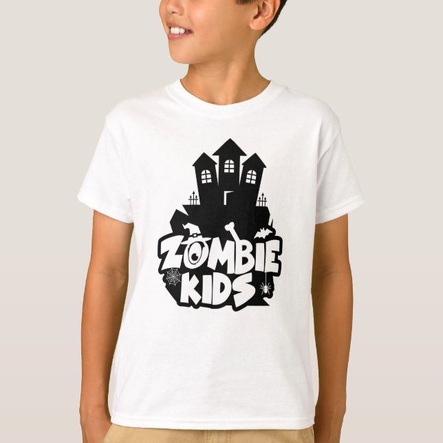 T-shirt Maison hantée pour enfants Zombie (Devant)
