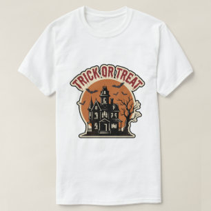 T-shirt Maison Hantée Vintage Trick Or Treat Art Halloween
