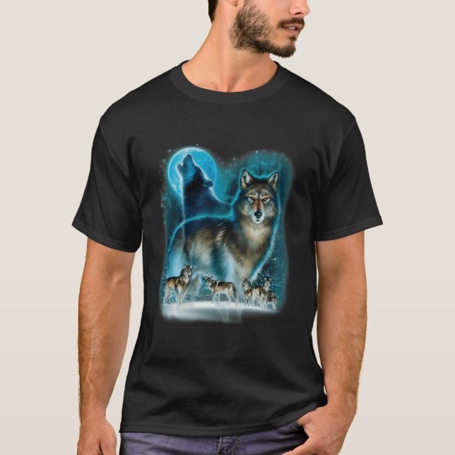 T-shirt Maison Hunterâ€™S Wolf Owl (Devant)