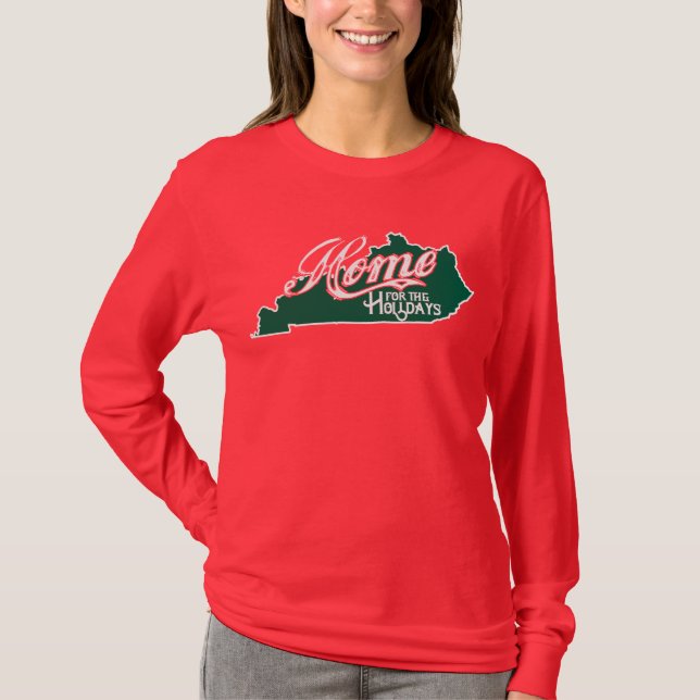 T-shirt Maison Kentucky Pour Les Vacances Long Sleeve T (Devant)