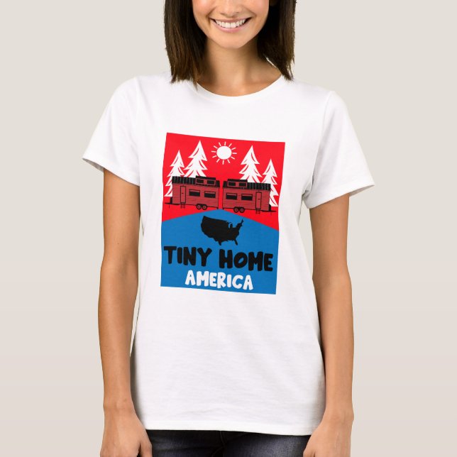 T-shirt Maison minuscule Amérique (Devant)