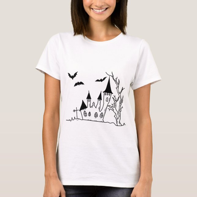 T-shirt Maison mystique d'Halloween (Devant)