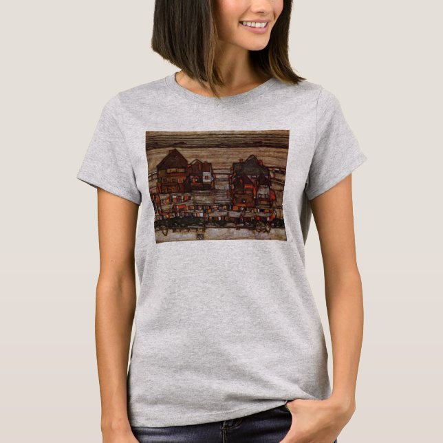 T-shirt Maisons avec blanchisserie par Egon Schiele (Devant)