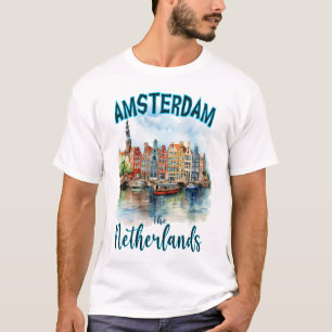 T-shirt Maisons de Canal à Amsterdam : La Pays-Bas