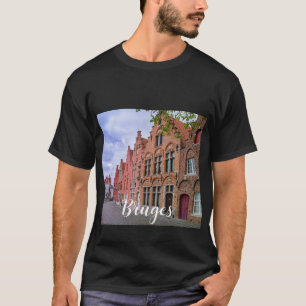 T-shirt Maisons médiévales en briques colorées à Bruges, B