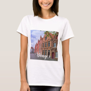 T-shirt Maisons médiévales en briques colorées à Bruges, B