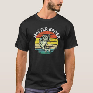T-shirt Maître Appât Adulte Humour Pêche à la Bass Drôle P