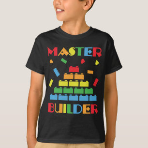 T-shirt Maître bâtisseur bâtisseurs blocs jouet enfants am