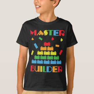 T-shirt Maître bâtisseur bâtisseurs blocs jouet enfants am