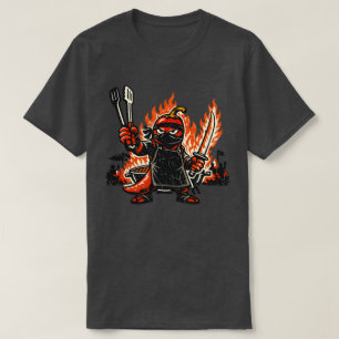 T-shirt Maître BBQ Ninja Chili — Feu d'été Vintage 