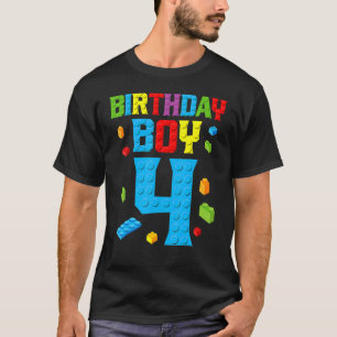T-shirt Maître Builder 4th Birthday Boy 4 Four Year Buildi