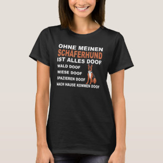 T-shirt Maître Chien à Quatre Pattes Berger Allemand Femel