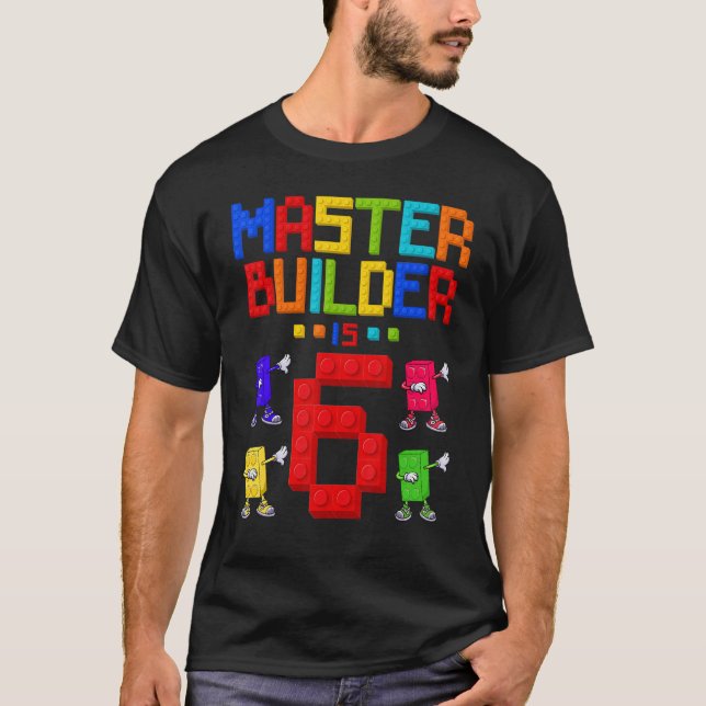 T-shirt Maître Constructeur 6 ans Bâtiment 6 Ans (Devant)